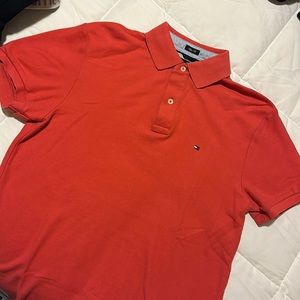 Pink Men Polo Tommy Hilfiger Shirt Size Medium